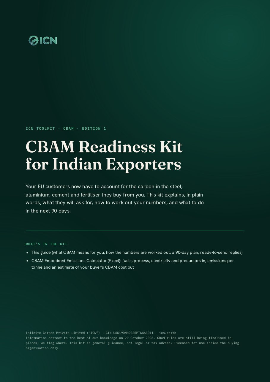 Cover of CBAM Readiness Kit for Indian Exporters